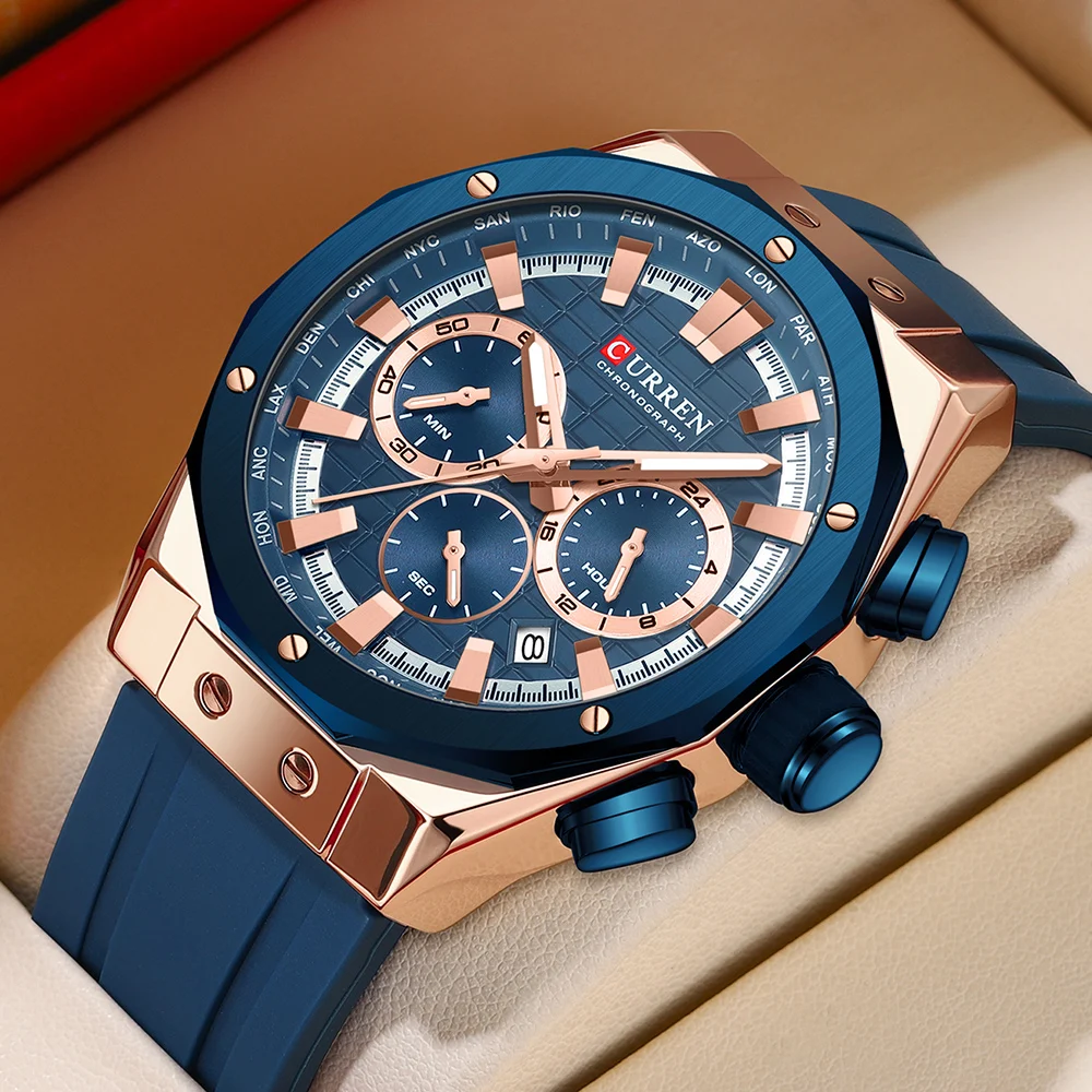 Luxury Watch Magazine - CURREN-Reloj de pulsera de cuarzo para