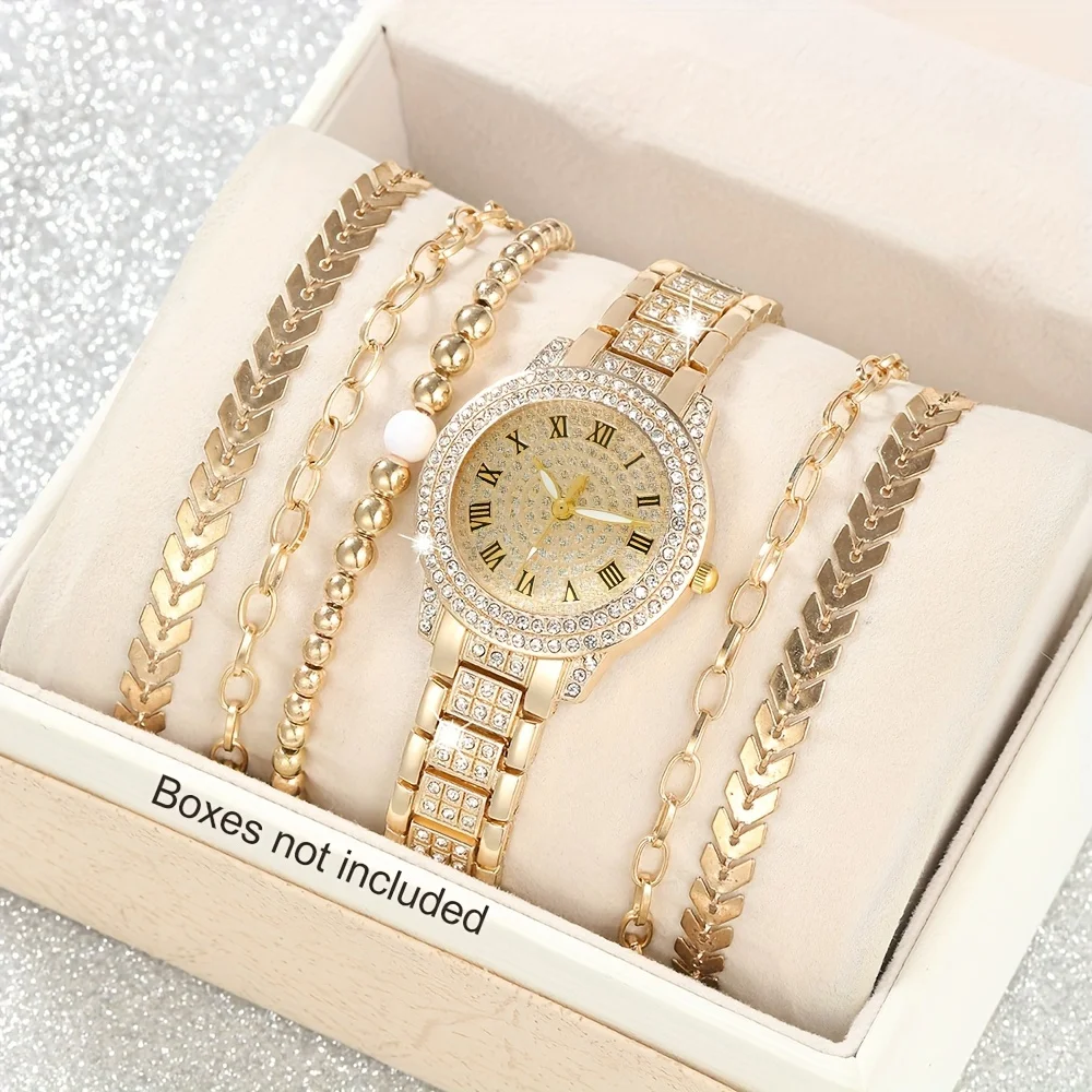 Luxury Watch Gift For Her - 6 unids/set de reloj de cuarzo