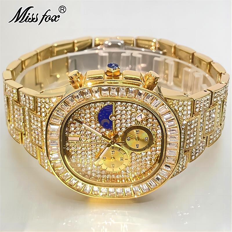 Luxury Watch Iceberg - MISSFOX-Reloj de pulsera de cuarzo para