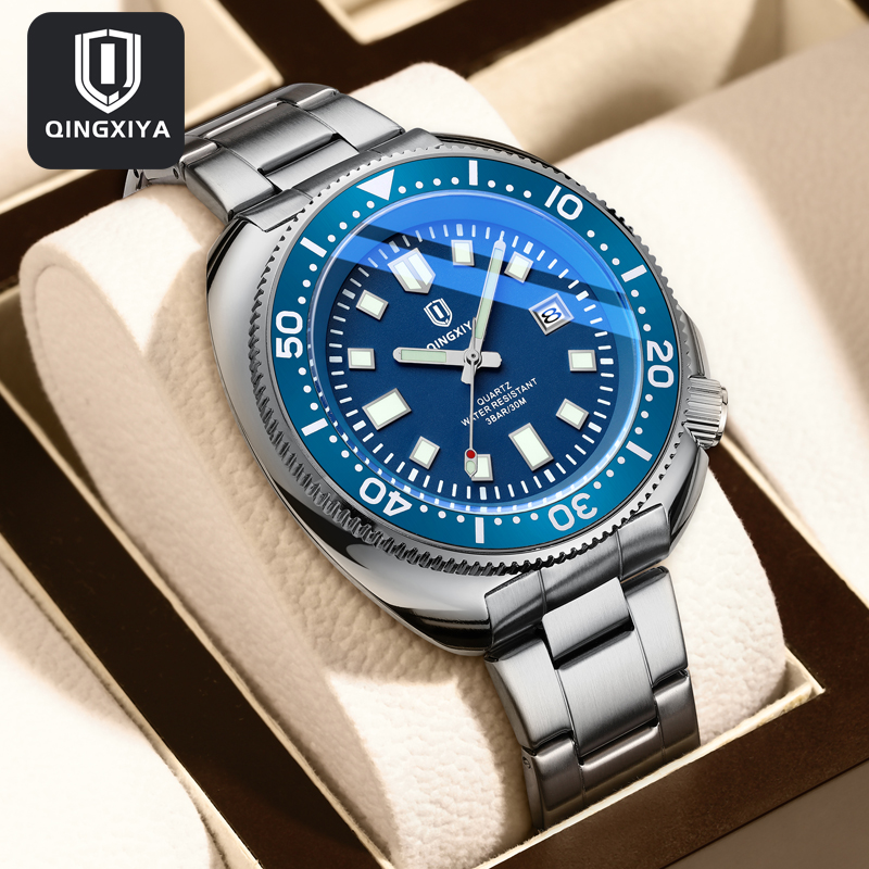 Luxury Watch Magazine - Marca QINGXIYA, reloj de cuarzo azul