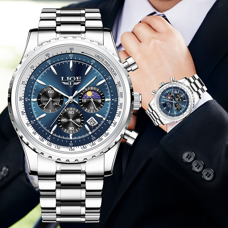LIGE-reloj analógico de acero  - Luxury Watch Magazine reseña y precio