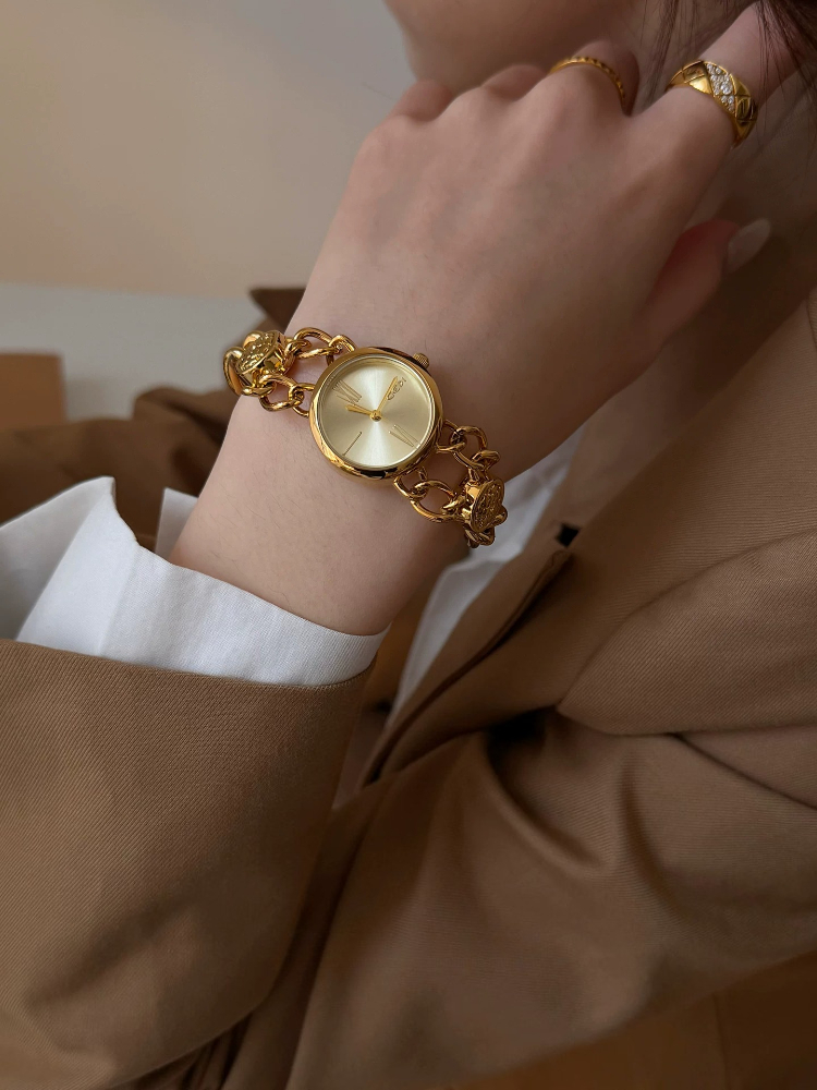 Elegante Reloj de Cuarzo Dorad - Luxury Watch Gift For Her reseña y precio